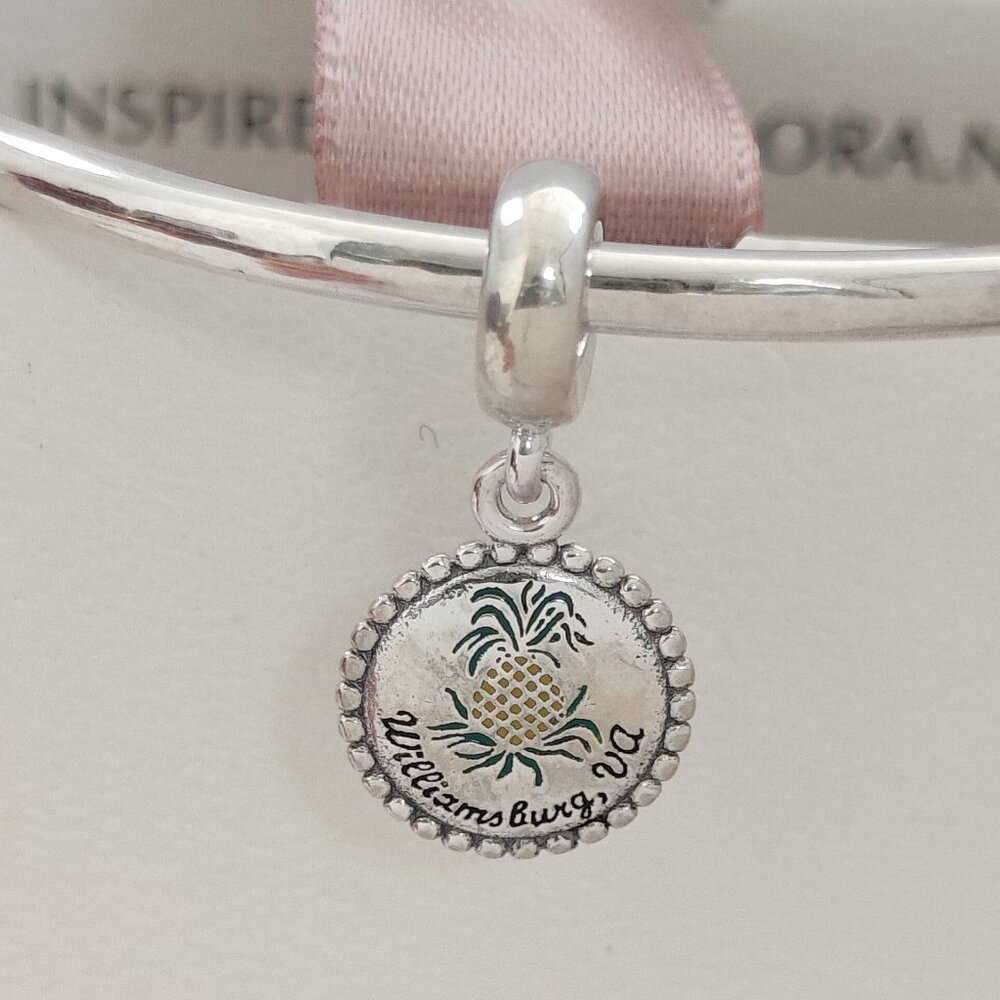 Pandora Williamsburg .VA Travel Beach Dangle Charm S925 Silver with box